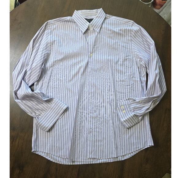 Express Design Studio Shirt Mens XL 17-17.5 Modern Fit Button Up French Cuff - Picture 2 of 13